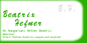 beatrix hefner business card